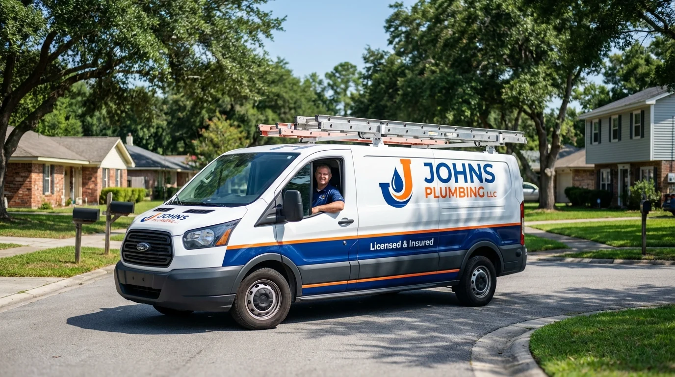 Johns Plumbing LLC service van in Black Earth, WI